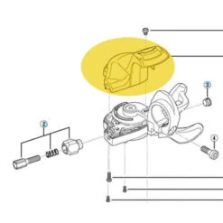 Indicateur De Vitesses Shimano Deore SL-M610 - Droit -Pièces Détachées Pour Vélos indicateur de vitesses shimano deore sl m610 droit 1