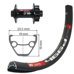 Dt-swiss Roue Avant VTT DT Swiss D466 27,5" Tubeless Ready Disque 6 Trous