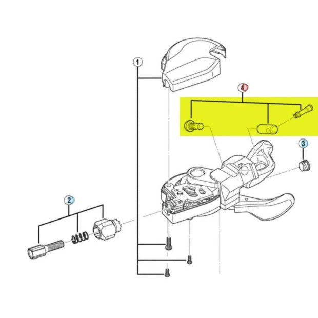Vis De Fixation Shimano Deore SL-M610 I-Spec B Pour Manette De Vitesse 4 Vis De Fixation Shimano Deore SL-M610 I-Spec B Pour Manette De Vitesse – Image 2